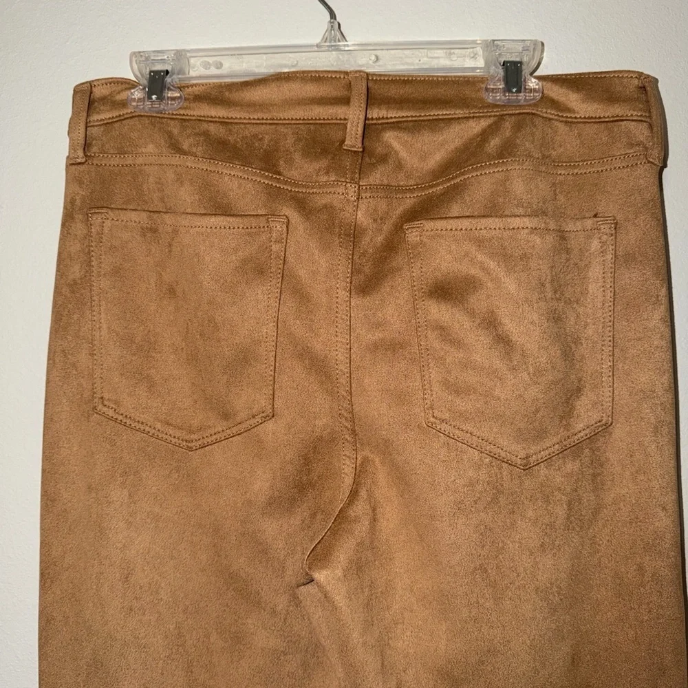Banana Republic Womens Suede Like‎ Tan Pants Size 31/12 Tall Washwell High rise